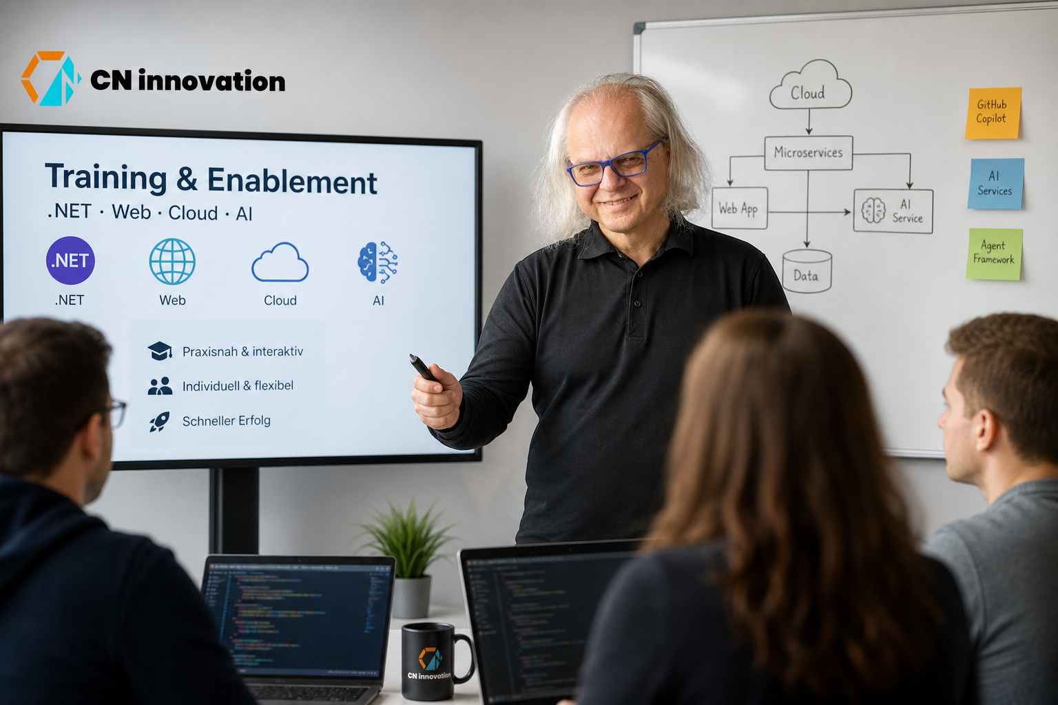 Software development and technology illustration